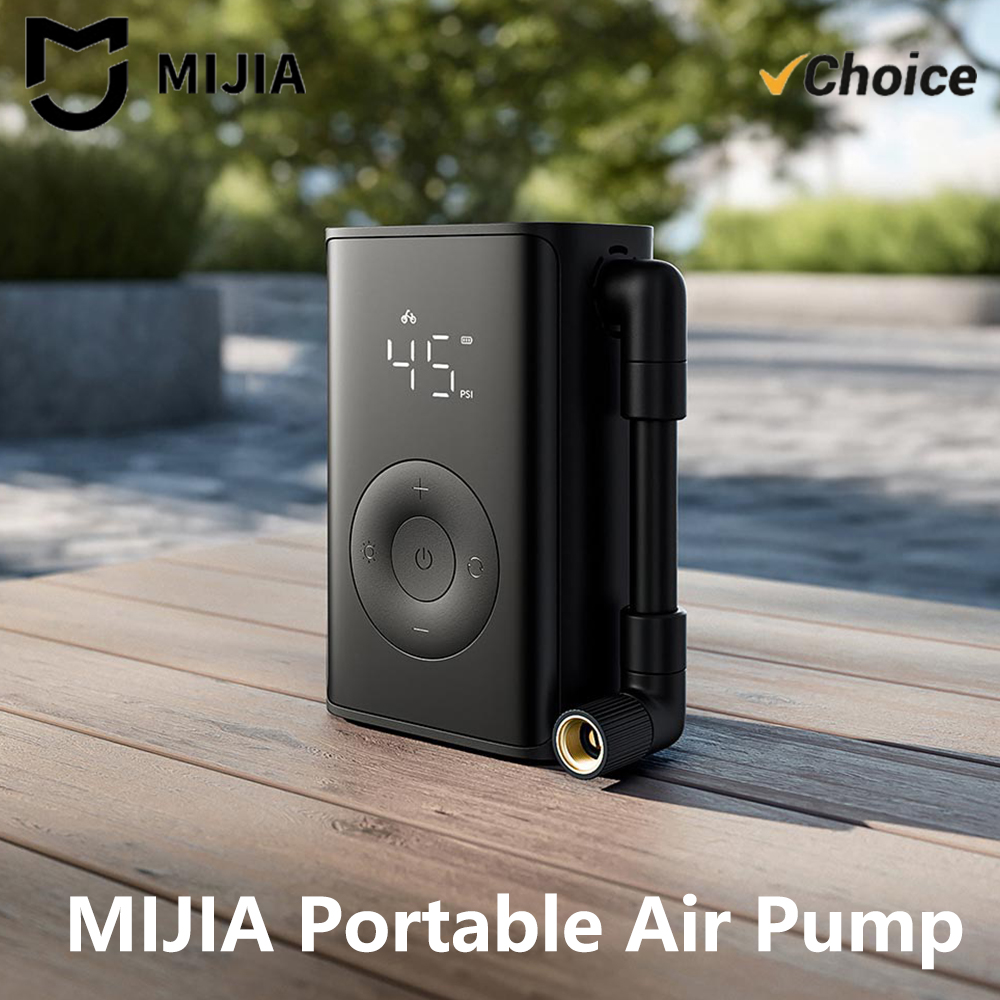 ปั๊มลมพกพา MIJIA ปี 2025 ความจุแบตเตอรี่ 2000mAh แรงดันลม 150psi เครื่องสูบลมไฟฟ้า ตรวจวัดแรงดันลมยาง ใช้ได้กับรถยนต์ จักรยาน อุปกรณ์อเนกประสงค์ CN