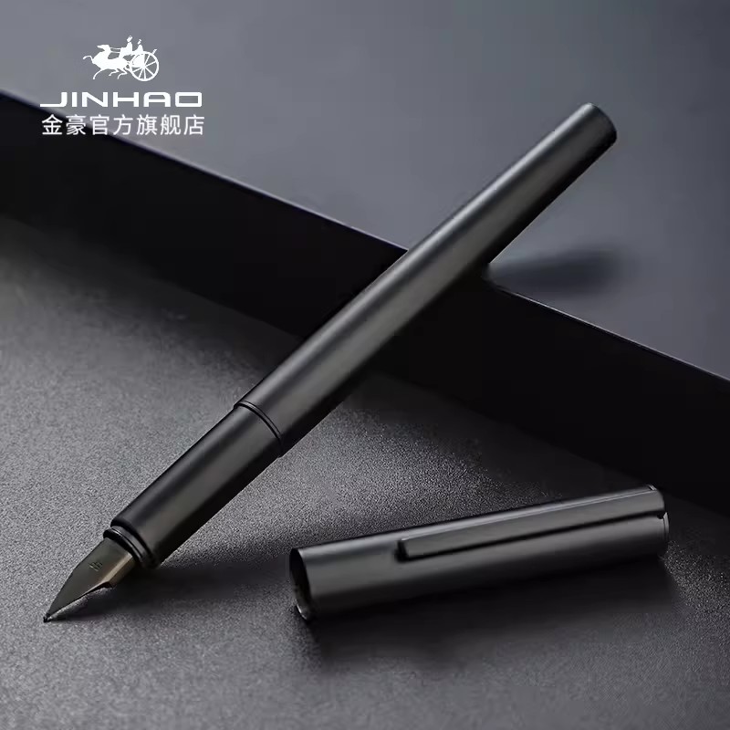 Jinhao 35, цельнометаллическая перьевая ручка EF, сверхтонкое перо, гладкое письмо, практика каллиграфии, необходимые канцелярские принадлежности для бизнеса и офиса