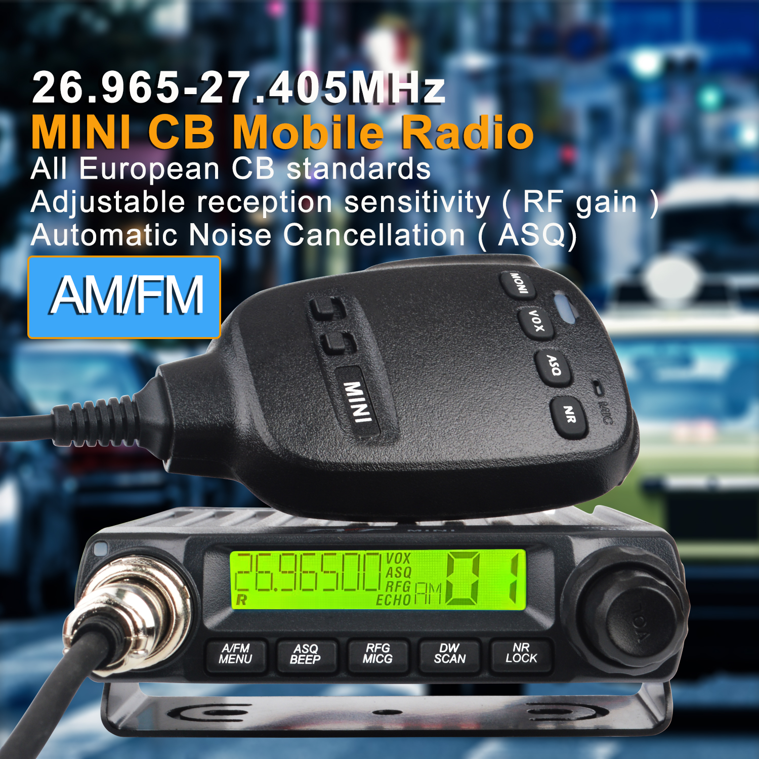 TYT 11 metros Radio 27MHz CB transceptor móvil 40Ch FM AM modulación 4W compacto Mini ciudadano europeo banda Walkie Talkie