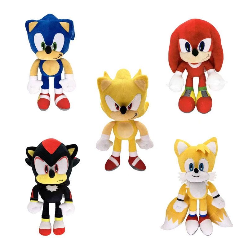 Sonic peluches ของเล่นการ์ตูน hedgehog Amy Rose knuckle tail ตุ๊กตายัดไส้ตุ๊กตาเด็กวันเกิด Sonic น่ารักของเล่น