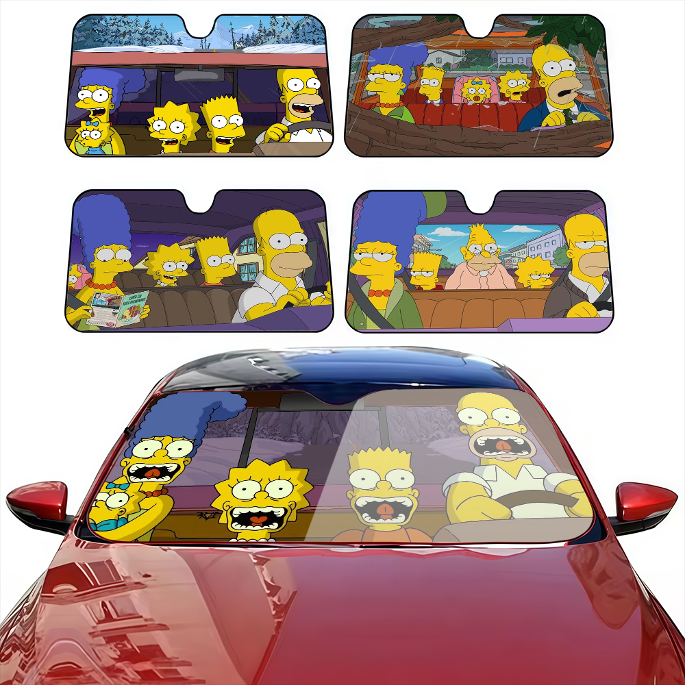 Divertente Cool S-Simpsons-es Parasole per auto Parabrezza Anti-UV Finestra per auto Parabrezza Copertura Parasole Visiera automatica