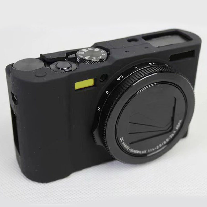 Câmera caso de pele de silicone macio capa de lente para panasonic lumix DMC-LX10