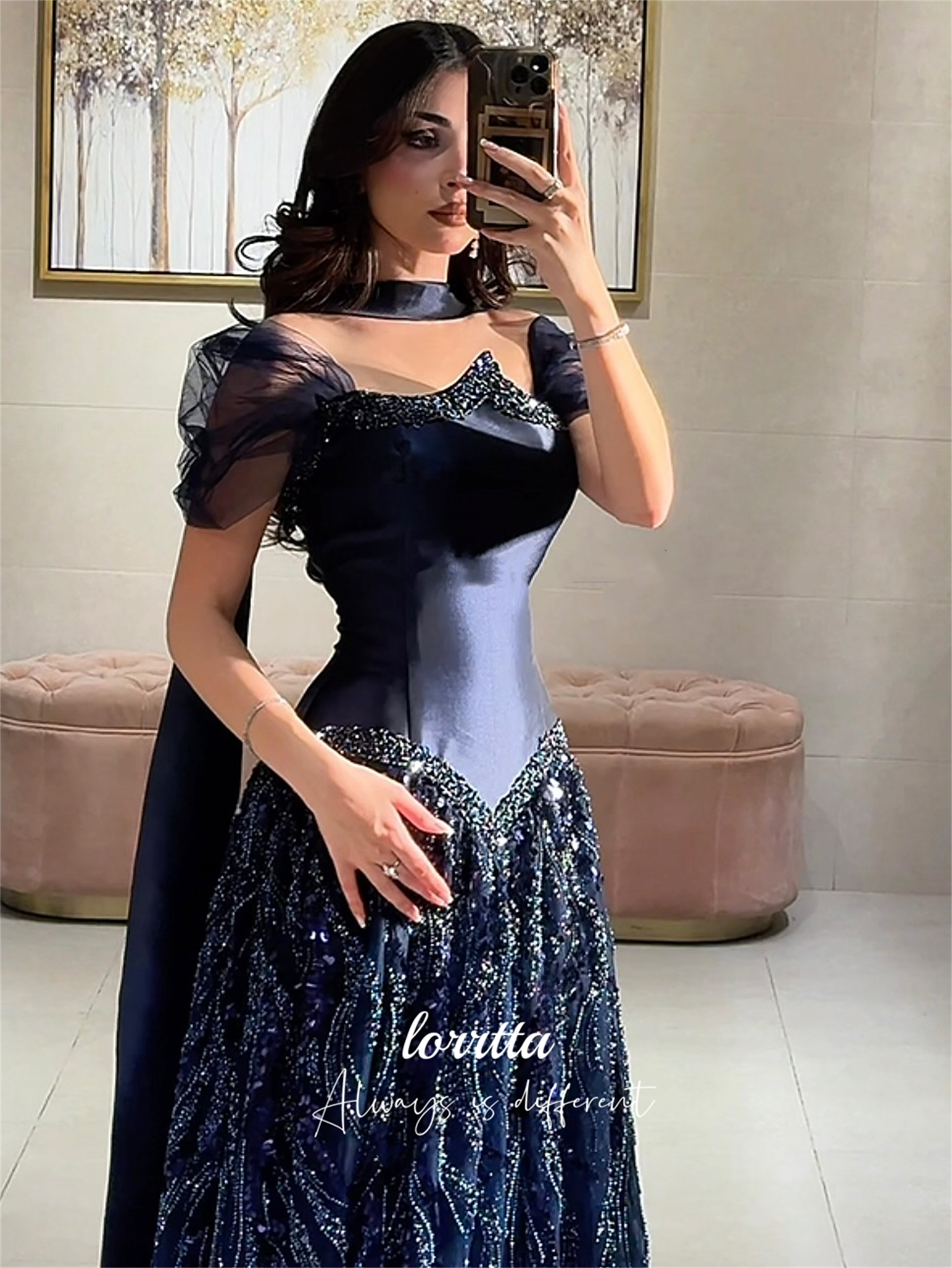 Vestido de Noche de Lujo Personalizado Lorrtta para Ocasiones Especiales 2026 Sharon Happy Evening Dresses Vestidos de Fiesta فساتين سهرة