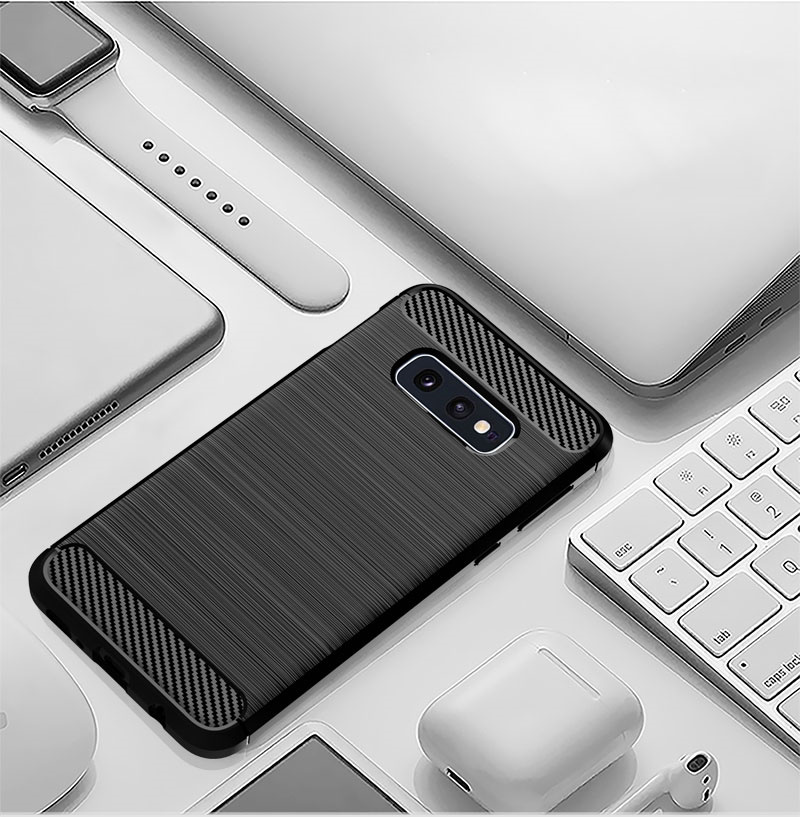 Voor Case Samsung Galaxy S10E Cover Voor Samsung S10E Coque Koolstofvezel Schokbestendig Bumper Zachte TPU Case Voor Samsung S10E Fundas