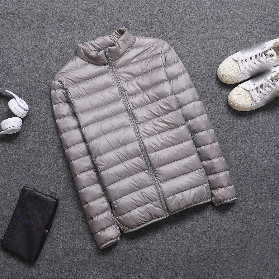 New Brand Autumn Winter Light Down Jacket Men's Fashion Hooded Short Large Ultra-thin Lightweight Youth Slim Coat Down Jackets