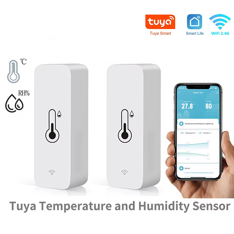Sensor inteligente de temperatura y humedad WiFi, higrómetro interior, controlador, monitoreo, funciona con altavoz inteligente, Alexa, Google Home, nuevo