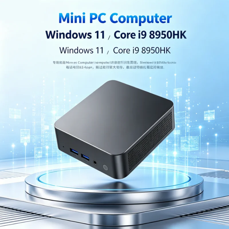 Core I9 8950HK High Performance MINI PC Windows 11 Pro 32GB RAM 1TB 2TB SSD WIFI6 BT5.2 4K HD Gaming Office Study PC With 3-Year