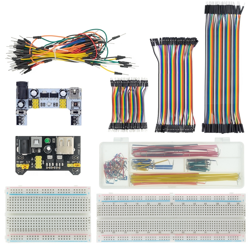 Solderless PCB b Bブレッドボード、テスト開発、DIY for aruino Powerモジュール、400、830ポイント、65ジャンパー線、MB-102 mb102