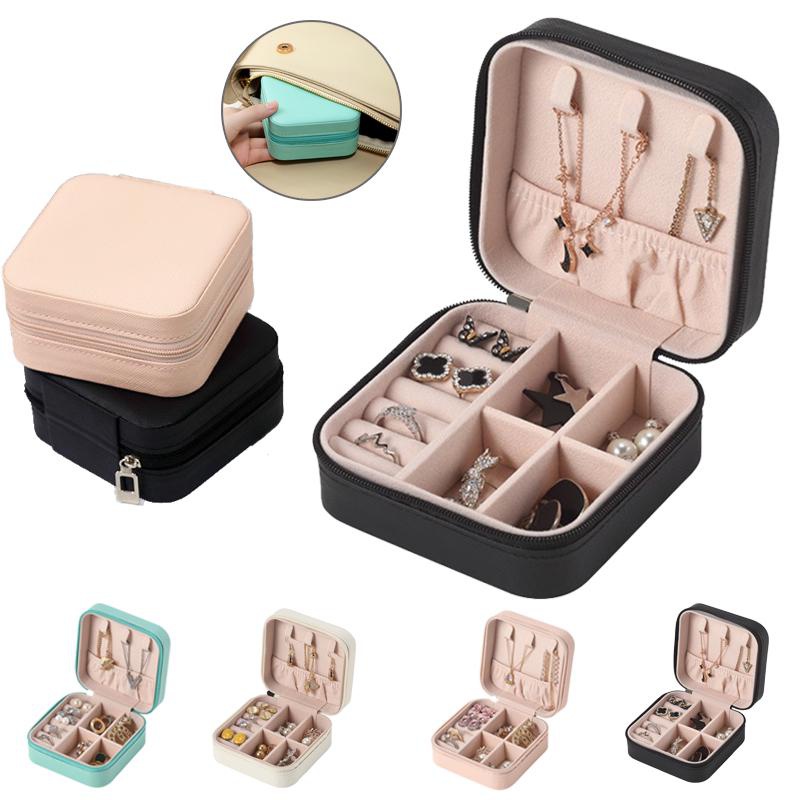 แบบพกพาสุภาพสตรีกล่องเครื่องประดับสําหรับแหวน,จี้,ต่างหู,สร้อยคอ,Organizer สําหรับของขวัญวันเกิดเทศกาลคริสต์มาส