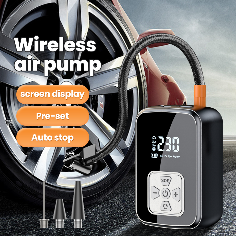 YIJU Oplaadbare Bandenpomp Elektrische Draagbare Inflator Voor Auto Motor Fiets Luchtcompressor Voetbal Bal Inflator Pomp