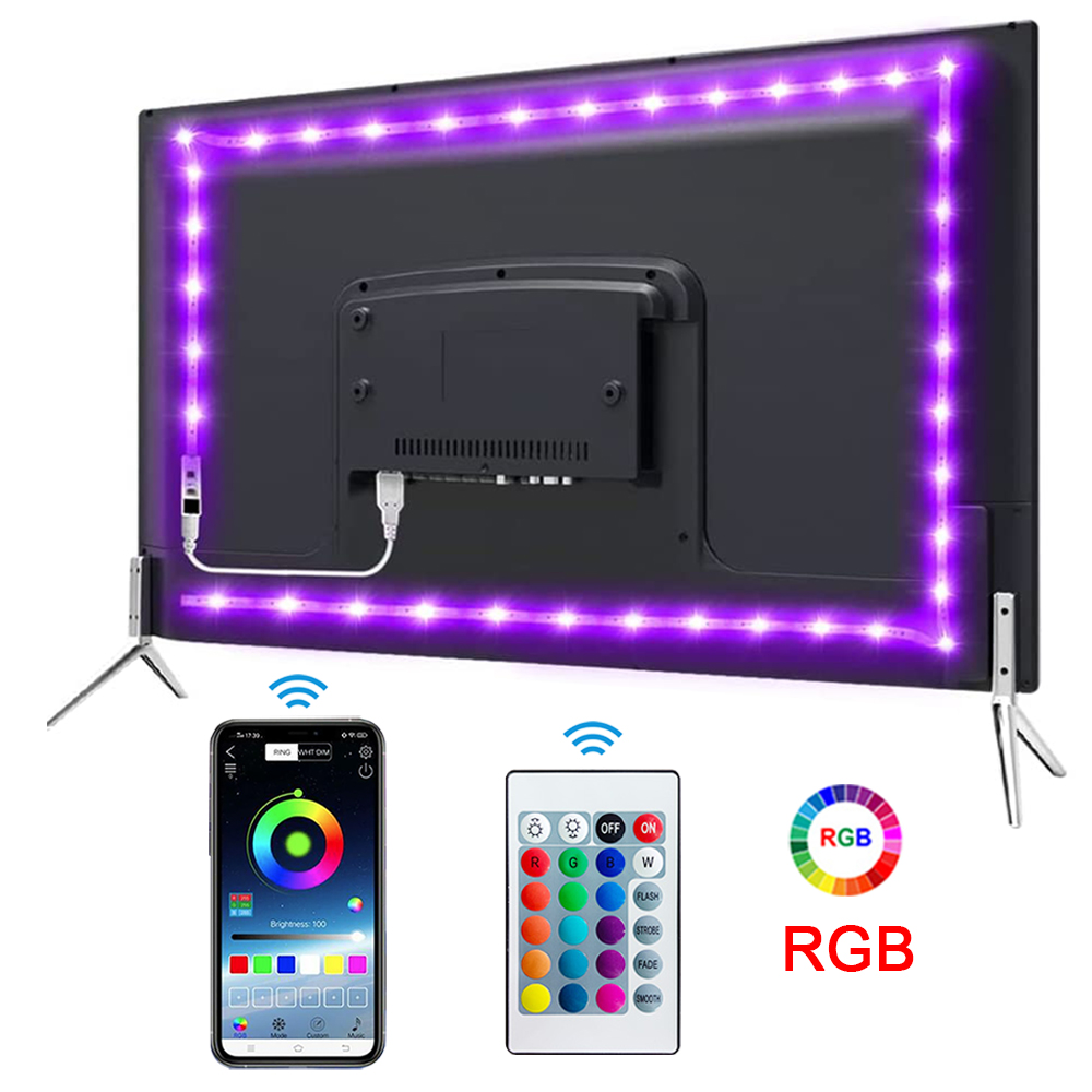 Cinta Bluetooth USB tira de luz LED 5050 SMD 5V USB RGB luces lámpara LED Flexible cinta RGB autoadhesiva TV diodo de escritorio