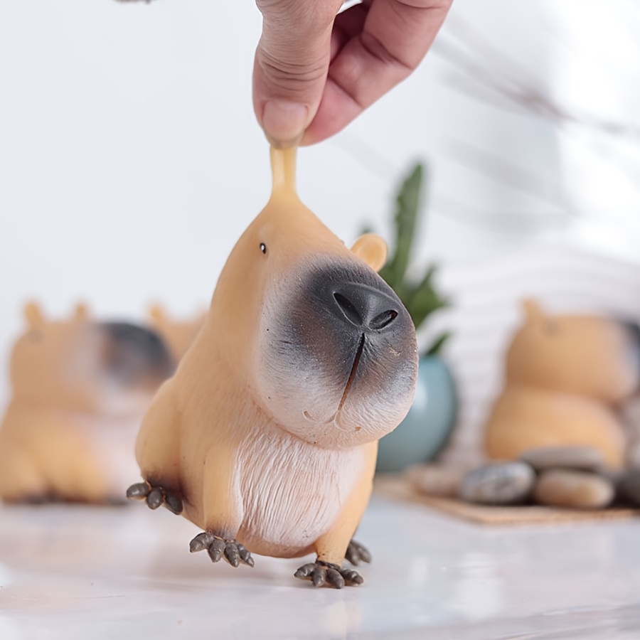 1pc Capybara Relax Squeeze 장난감 - 빠른 리바운드, 내구성이 뛰어난 TPR 소재, 재미와 휴식을 위한 참신한 동물 디자인