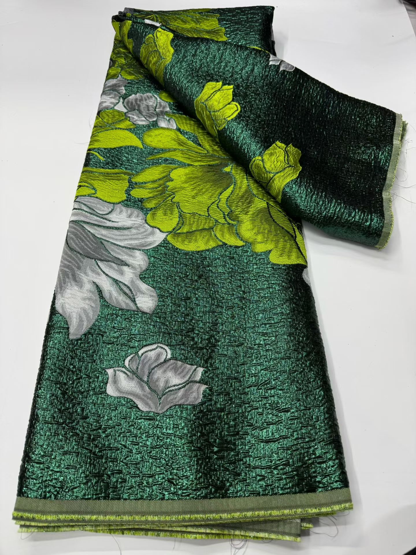 Nouvelle Arrivée Tissu Brocart Africain Dentelle Jacquard Organza Tissu Jacquard Damassé de Haute Qualité pour Robe de Mariage et de Soirée à Coudre