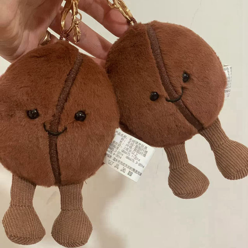 Jellycat сумка для кофейных зерен, кулон с мультяшной начинкой, улыбающееся кофе, еда, плюшевые милые брелки, мягкая кукла, подарки на день рождения для девочек