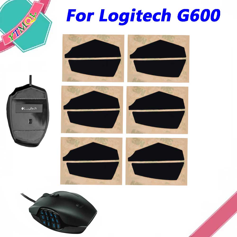 Offerta Speciale: Set da 1-10 Pattini per Mouse Logitech G600 Wireless, Bianchi e Neri, Adesivi Antiscivolo di Ricambio