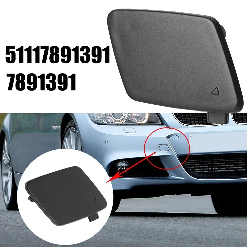 Couvercle d'oeil de crochet de remorquage de pare-chocs avant, pour BMW 3 E90 E91 2009 – 2012 M SPORT 51117891391   Couvercle de remorque avant noir de voiture, pièces de pare-chocs automobiles