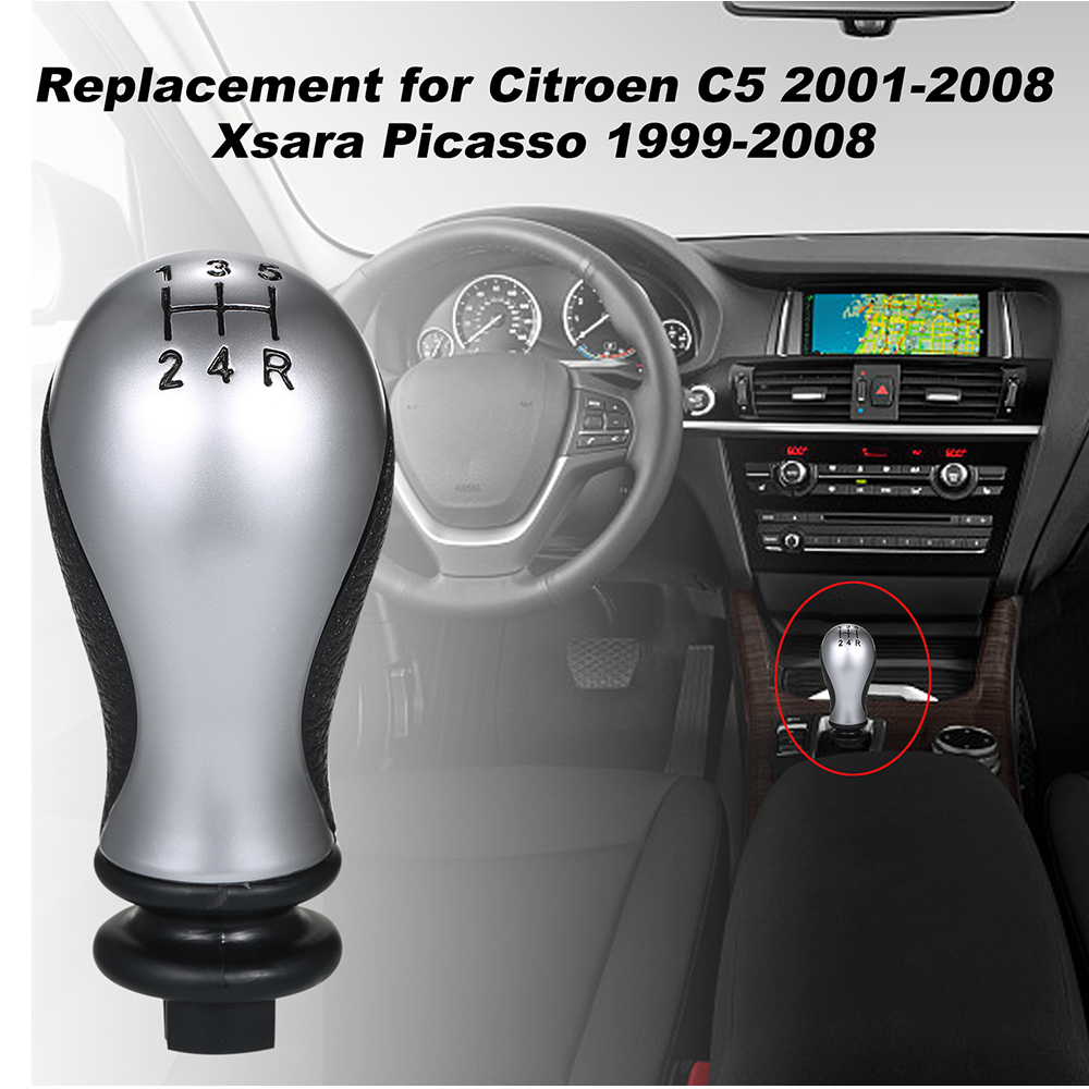 Auto Versnellingspook t Knop 5-Speed Auto Versnellingspook t Shif ter Knop Stok Hoofd Handmatige Vervanging Voor Citroen C5 2001-2008 Xsara Picasso
