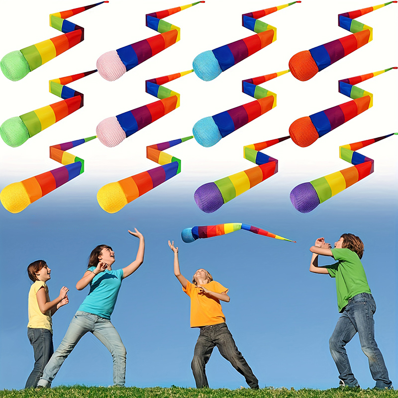 Rainbow Comet Ball Soft Tail 65cm Indoor Outdoor Play Ball Throwing Receiving Ball Park Sports Relax Coordination Training Ball
