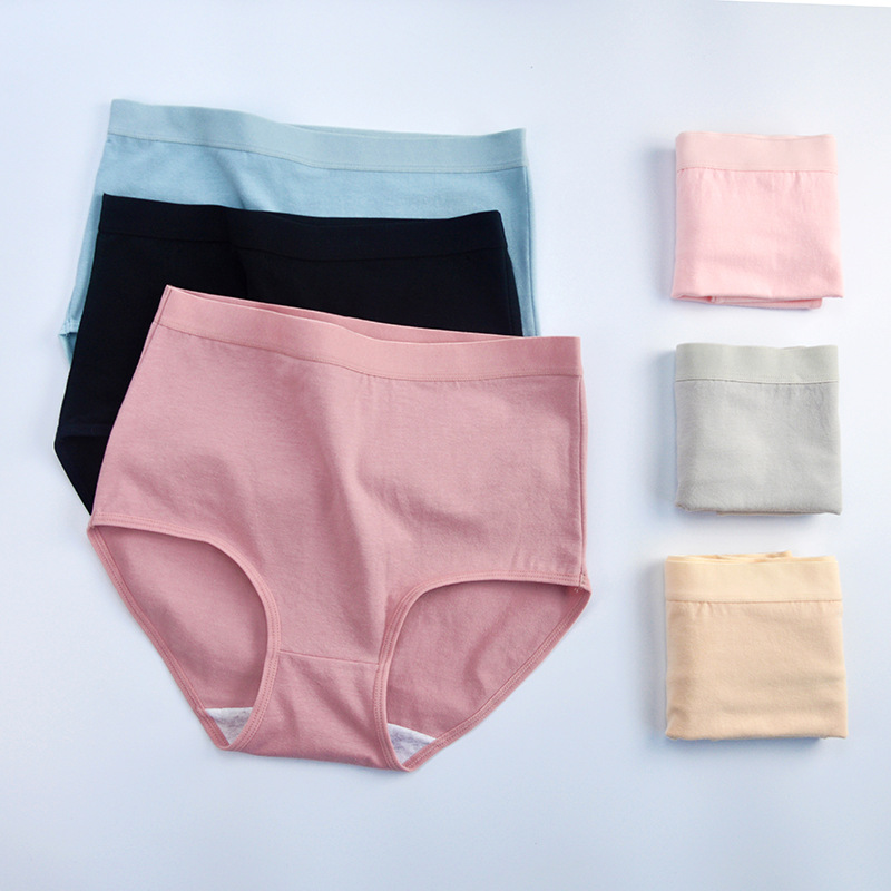 2 unids/set de bragas de talla grande para mujer, ropa interior de algodón, lencería cómoda, bragas sexis de cintura alta de talla grande 2119