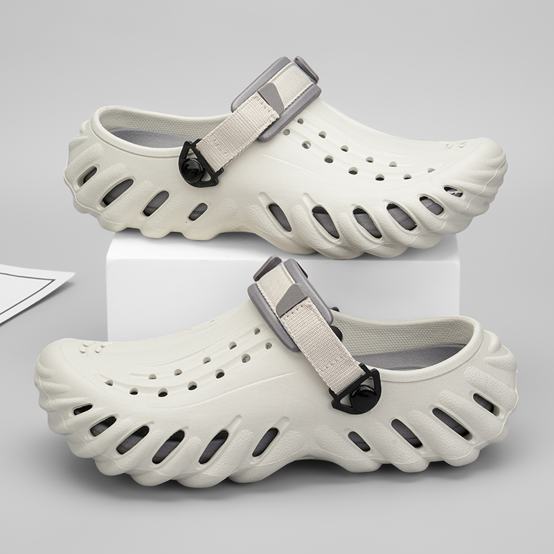 Męskie wsuwane buty - miękkie i wygodne ażurowe buty, wodoodporne buty outdoorowe, buty podwyższające, fajne buty, buty do prowadzenia samochodu z pianki EVA.