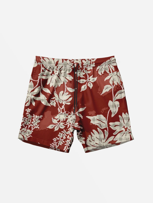 Męskie hawajskie kąpielówki 3D modny kwiatowy nadruk spodenki plażowe szybkoschnący wypoczynek na świeżym powietrzu spodenki sportowe modne męskie spodenki