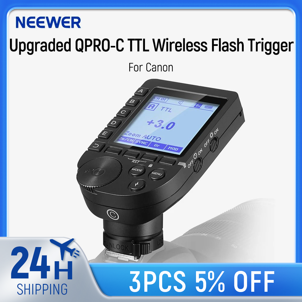 NEEpacks Mise à niveau QPRO-C TTL Wireless Flash Trigger Compatible avec IL Customembroidered Canonical pour Q4 Q3 Z2 Z1 Z760 NW760 S101