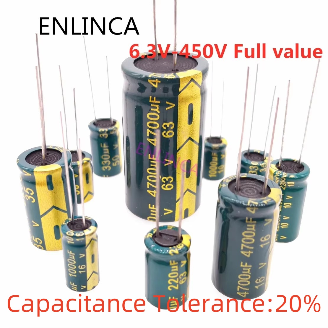 Hochfrequenz-Elektrolytkondensator 16V 25V 35V 50V 63V 100V 400V 100UF 220UF 330UF 470UF 680UF 1000UF 2200UF Toleranz 20%