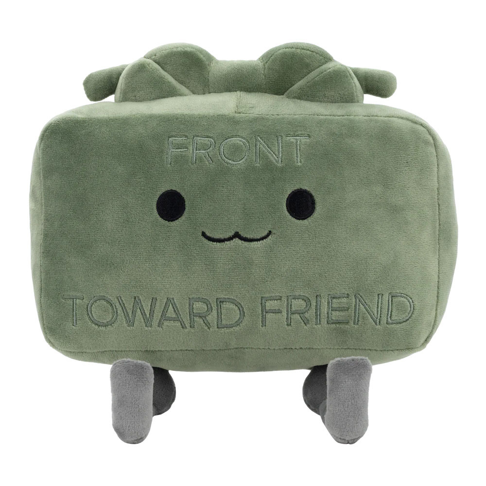 Nova argila a claymore boneca de pelúcia kawaii verde quadrado boneca travesseiro acessórios presente coleção modelo para presentes aniversário do miúdo