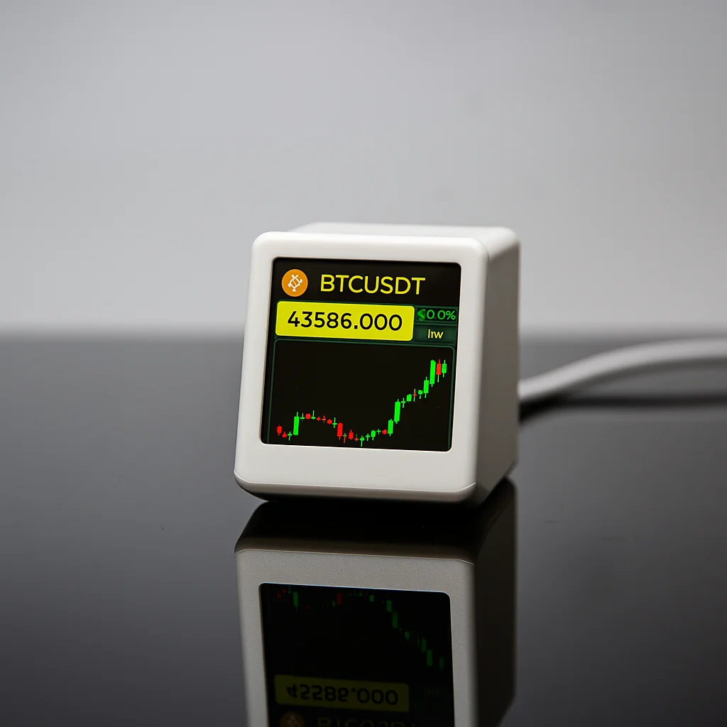 GeekMagic PRO BitCoin Cryptocurrency,Stocks,Futures,Currency Exchange Rate,Price Tracker Ticker,Time Clock Weather Display