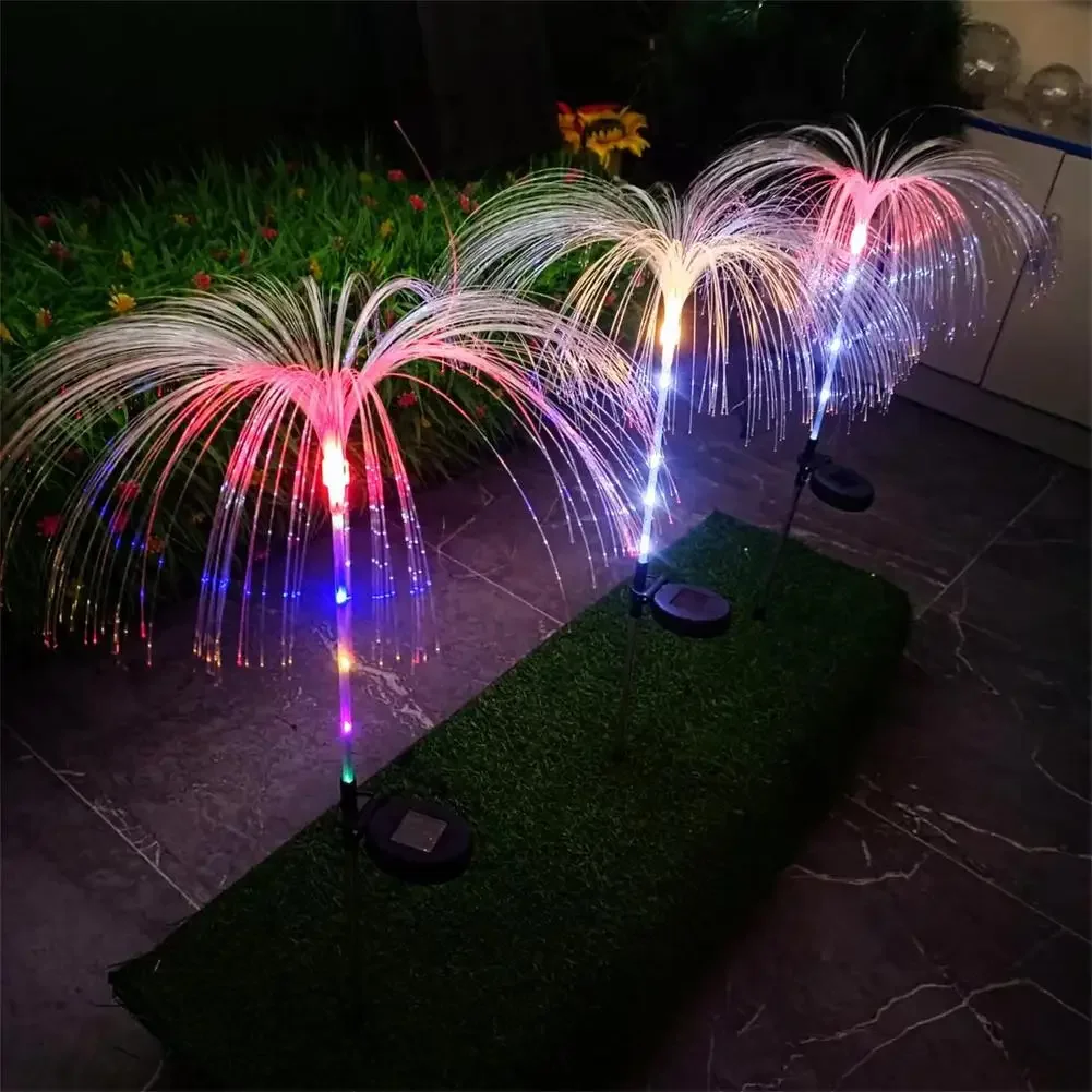 Luces Solares para Jardín con Forma de Medusa, Decoración Impermeable para Exteriores, Camino de Jardín, Césped, Bodas, Fiestas, con Energía Solar