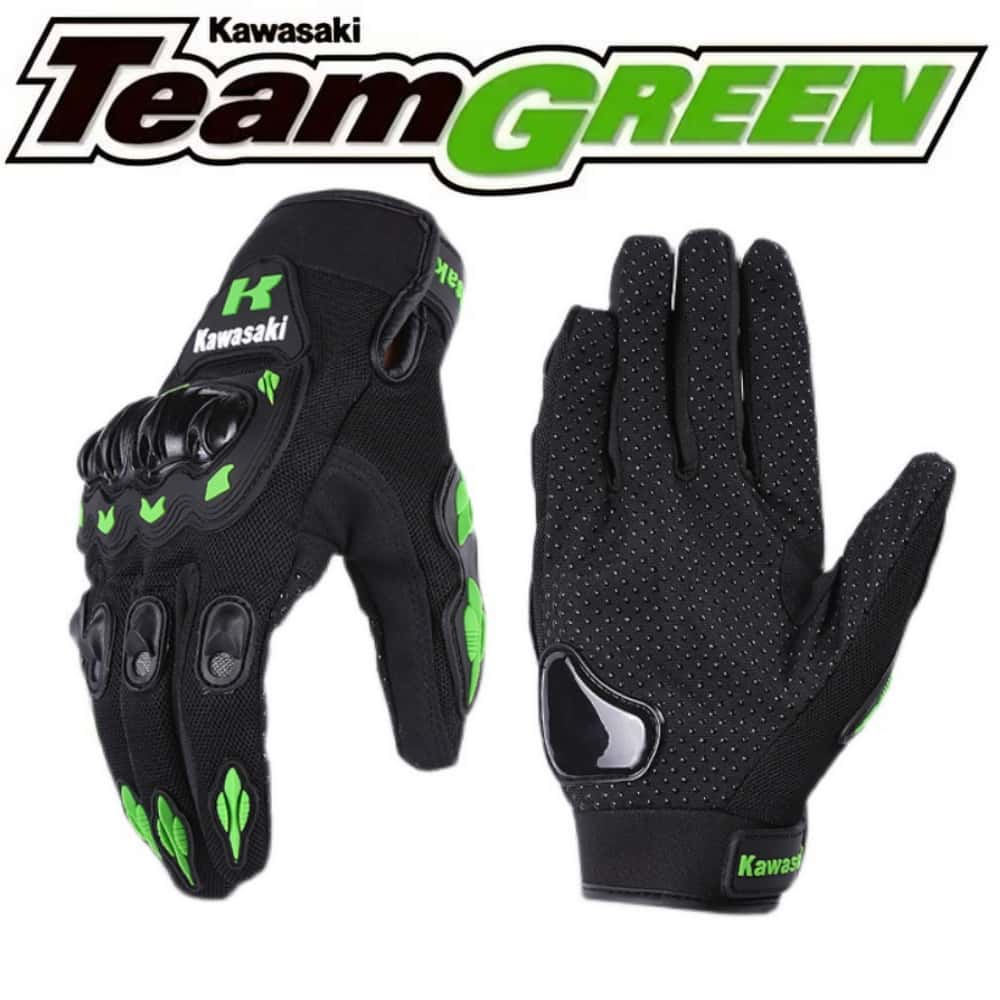 Nuovi guanti da moto Kawasaki, guanti da ciclismo per sport all'aria aperta, guanti da corsa traspiranti per tutte le stagioni