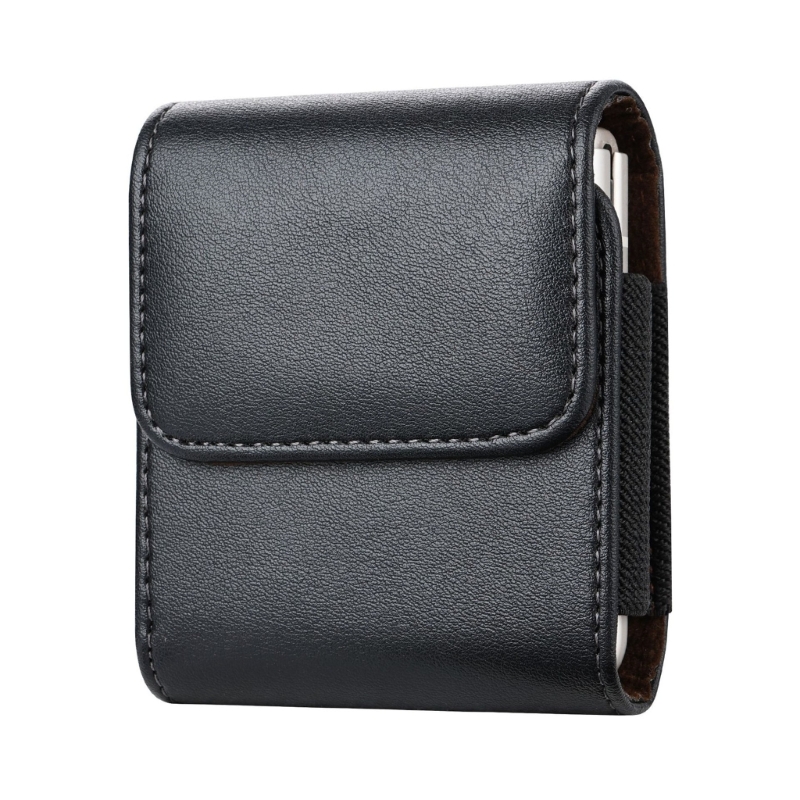 Magnetic Closure Functional Belt Case Storage Phone Pouch with Clip 360 Degree Rotation for Flip Phones
