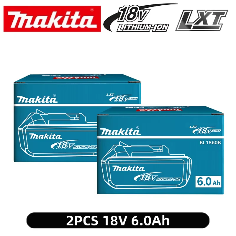 Batería original Makita, batería recargable de 18V 6.0Ah para herramientas eléctricas BL1830 BL1840、BL1850、BL1860B, Makita 18V