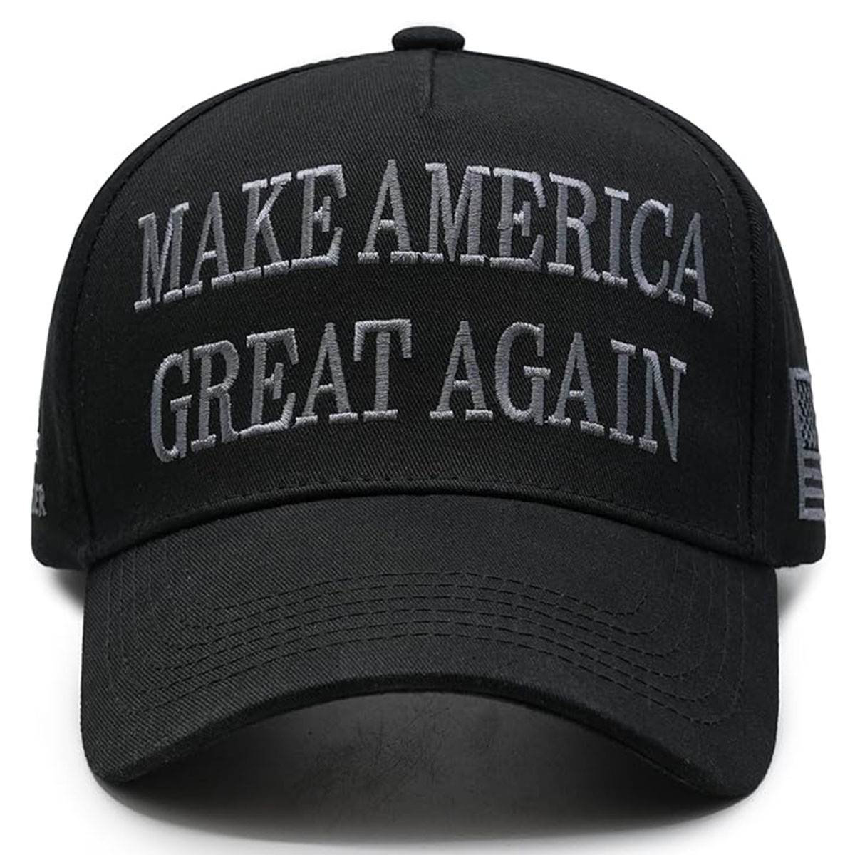 1Pc Chapéu Preto Never Surrender Maga Hat Us Chapéu de Beisebol Ajustável Bordado Preto