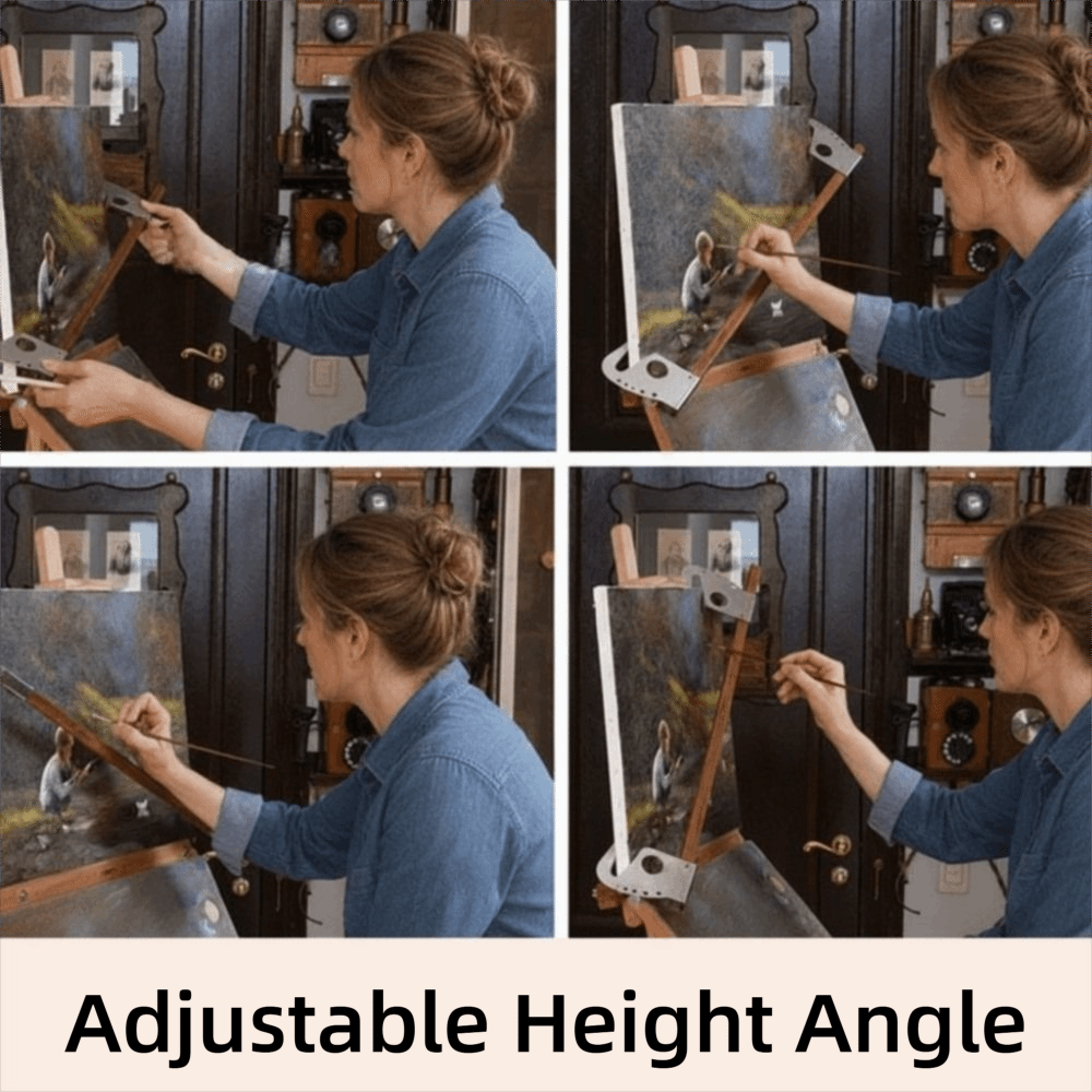 Wood Artist Hand Support Bridge Adjustable Height Angle Sturdy Oil Painting Support Stand Hanging Design Steadying