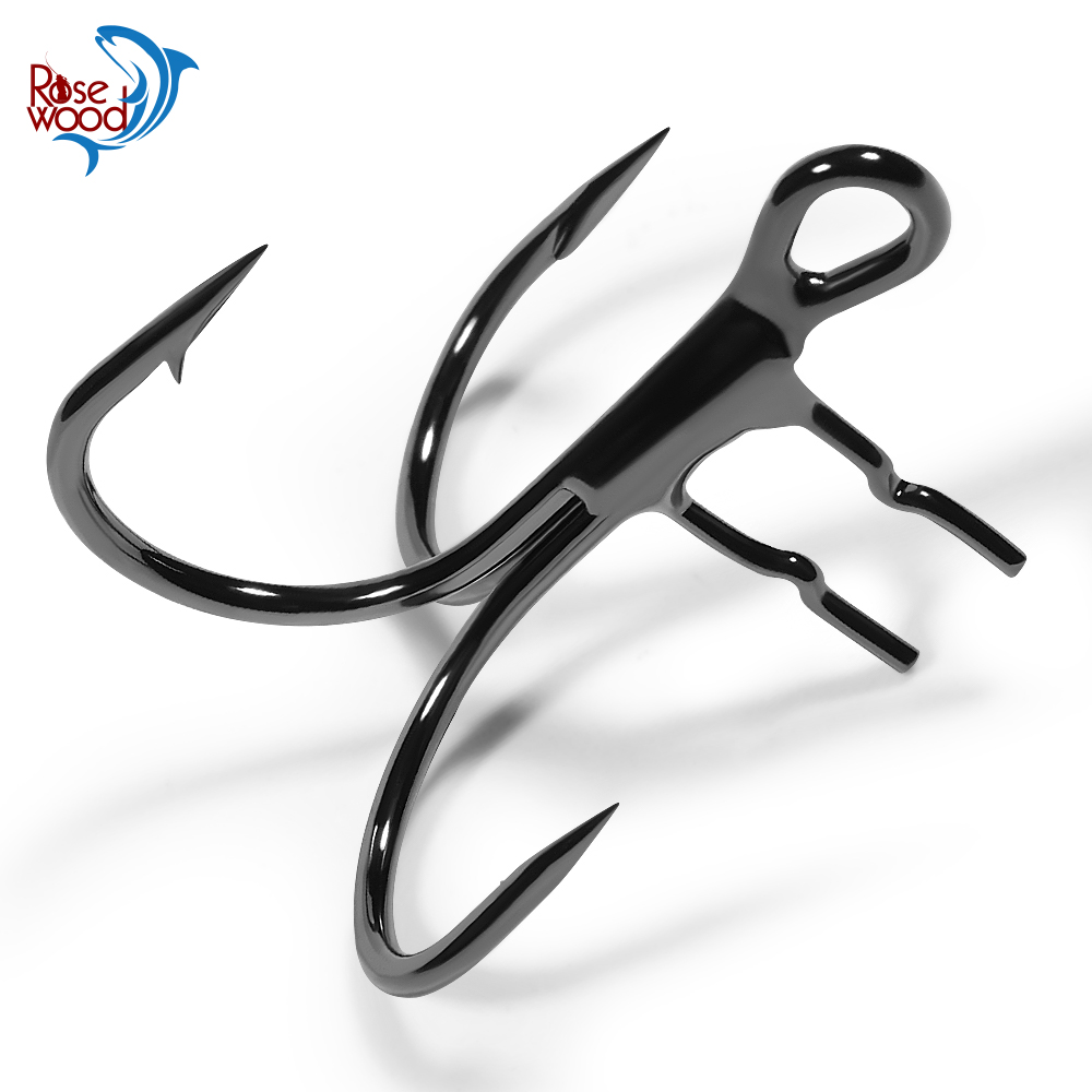 Anzuelo triple de asistencia de palisandro con soporte para cebo, picos para señuelo de pesca suave, Swimbait, agarrillos en T, accesorios para anzuelos