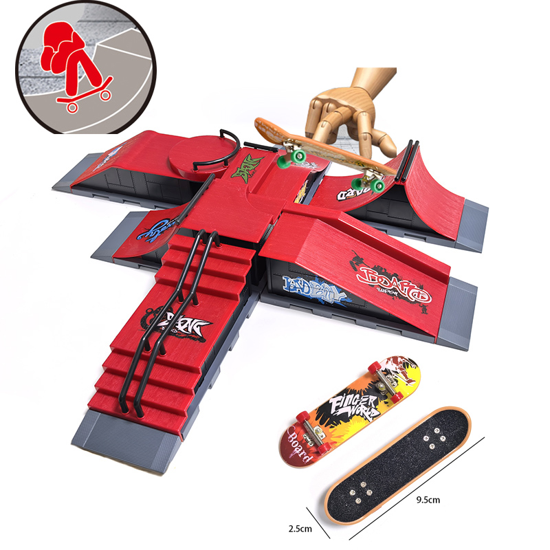 Ensemble de patins à doigts, technologie professionnelle, plate-forme de pont, cascadeur, Skateboard à doigts, bricolage, Kits de parc à rampes à assembler, jouets pour enfants
