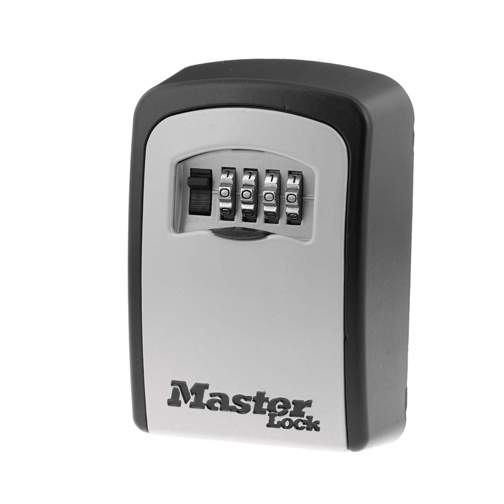 Master Lock-Schlüssel-Aufbewahrungsbox, Wandmontage, Outdoor-Schließfach für Hausschlüssel, Schlüsselsafe mit Zahlenschloss, 5 Tastenkapazität 5401EC