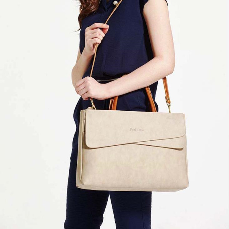 Luxus Mode Leder Frauen Aktentasche Business 14-Zoll Laptop Tasche Weibliche Handtaschen Schulter Messenger Pendler Taschen