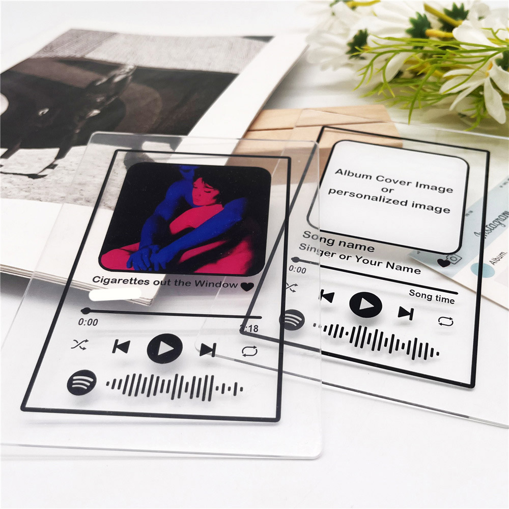 ที่กําหนดเองอัลบั้มแผ่นอะคริลิคเพลงที่กําหนดเอง Playlist รหัสแฟนเพื่อนส่วนบุคคลของขวัญเพื่อน Home Office ตกแต่งโต๊ะ