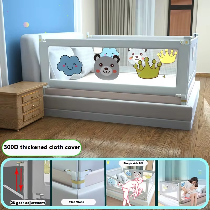 Bebê recém-nascido anti-queda cama barreira crianças quarto protetor de dormir cerca crianças dormir sozinho segurança cama ferroviário lateral protetor