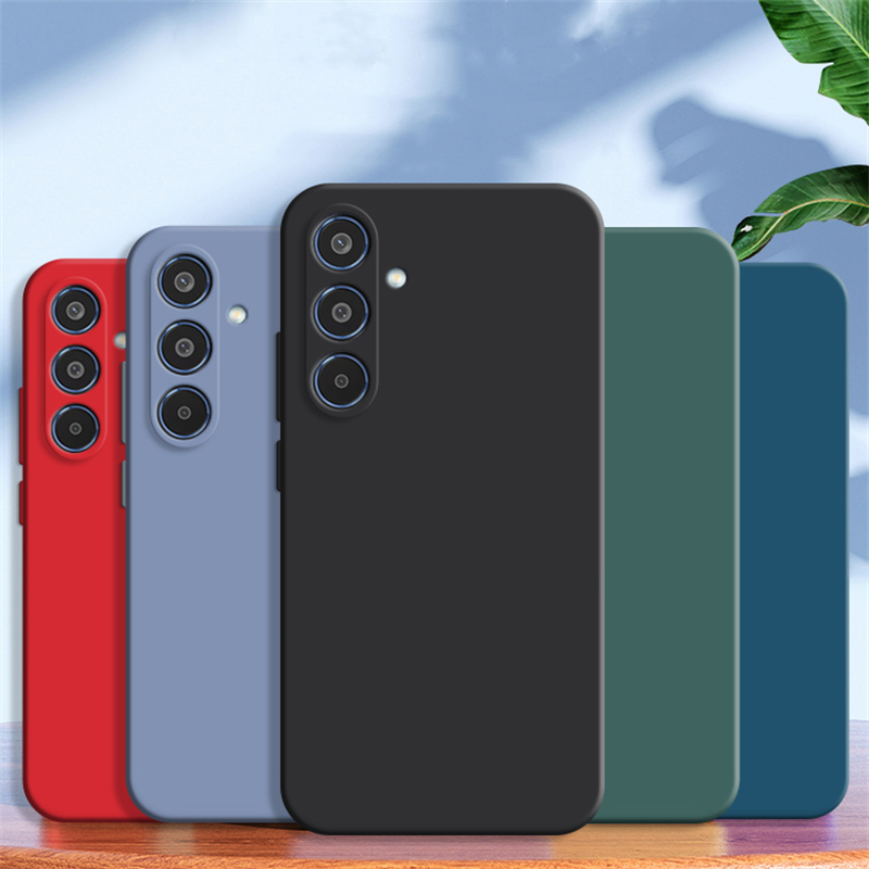 Жидкий силиконовый чехол для Samsung Galaxy S25 S24 S23 S22 S21 FE S 25 Plus, ультратонкий мягкий бронированный чехол для телефона