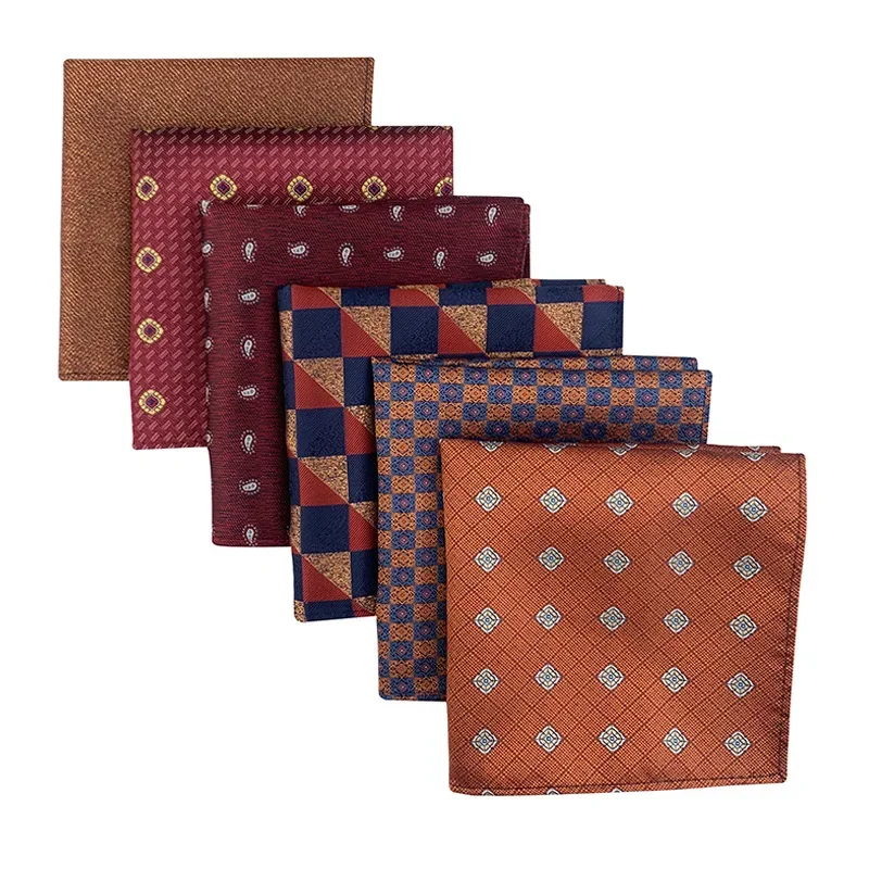 Conjunto de lenços de casamento com quadrados de bolso masculinos coloridos, pacote formal de moda, sensação de seda exclusiva de luxo