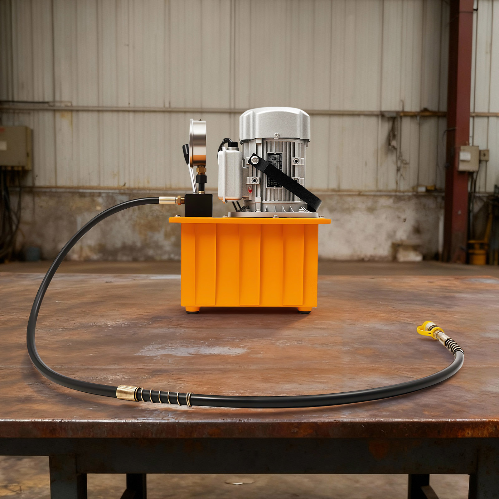 Pompe hydraulique entraînée électrique 700Bar 7L, contrôle manuel de vanne à simple effet 750W