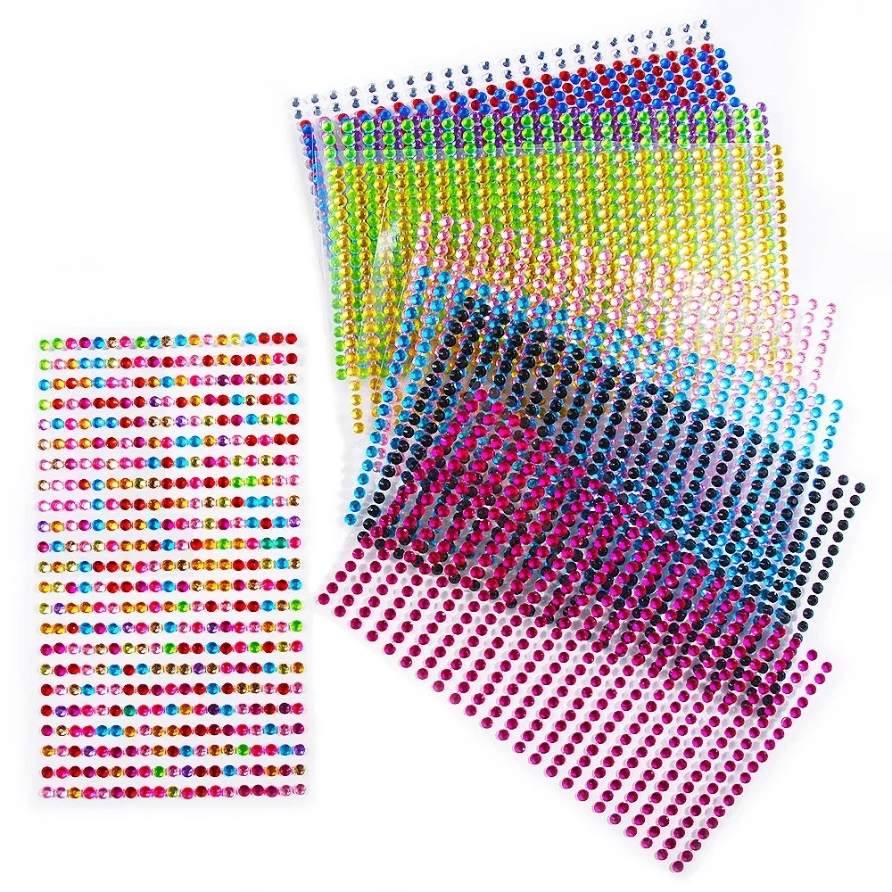3–6 mm Glitzer-Diamant-Gesichtsjuwelen, Lidschatten-Aufkleber, selbstklebende Gesichtskörperkunst, Tattoo, Augenbrauen, Diamant-Nagelaufkleber, Dekoration