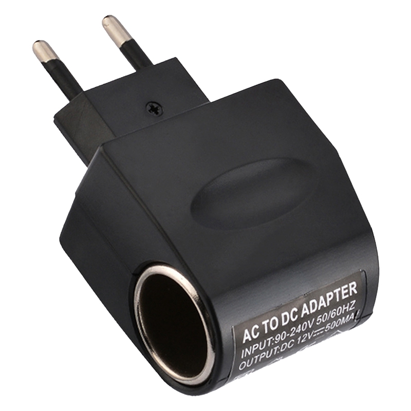 AC 110V/220V a DC 12V 0.5A encendedor de cigarrillos de coche convertidor de toma de corriente enchufe de la UE adaptador doméstico para electrodomésticos de cargador de coche