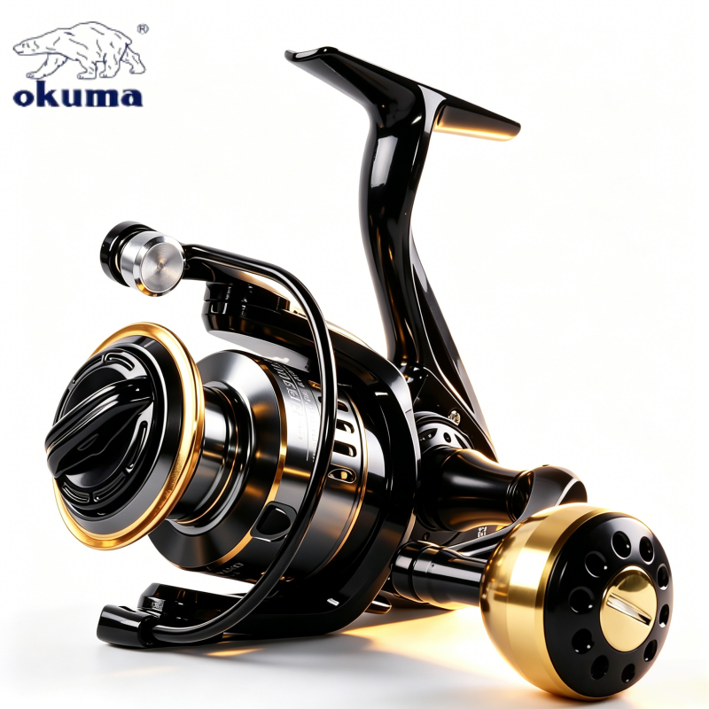 Спиннинговая катушка Okuma, цельнометаллическая ультралегкая рыболовная катушка, рыболовный инструмент, коэффициент передачи 5.2:1, максимальная тормозная сила 15 кг, Fishing Li