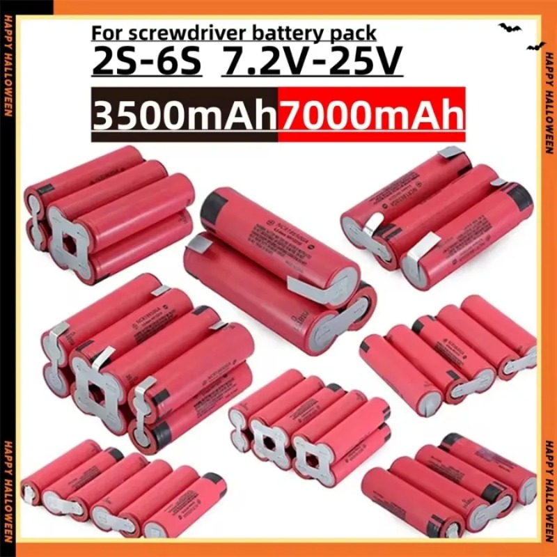 NCR18650GA 2S 3S 4S 5S 3500-7000mAh Customizable Battery Pack for Screwdrivers and Welding Equipment 18650 12V 14.4V 18V 21V