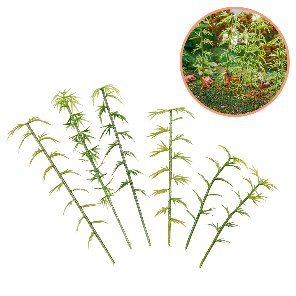 Miniature Bamboo Tree Model Miniature Plant Materials For Diorama Train Models Sand Table/HO Railway Scene Layout Diorama Kits
