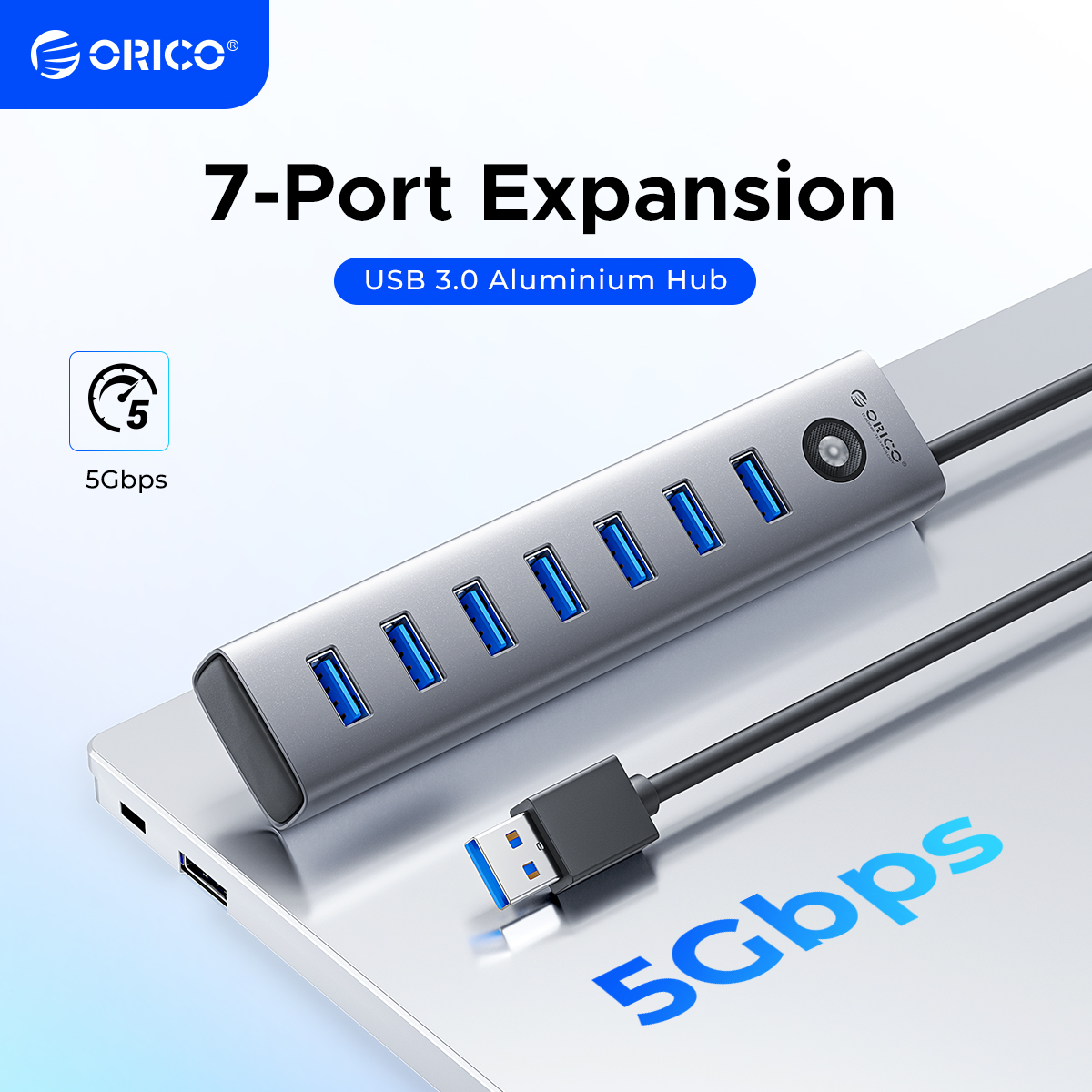 Orico usb 3,0 hub 5gbps dock station 7-port usb a typ c hub s für oberflächen macbook laptops